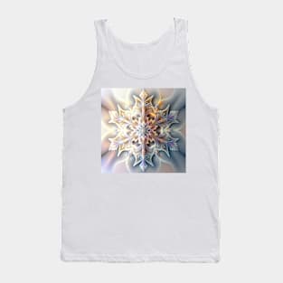 A Fractal Design in A Snowflake Motif Tank Top